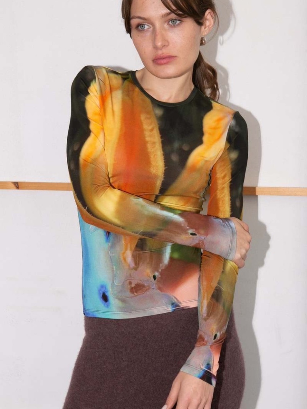 NWT Paloma Wool Fin De Ano Mesh Top